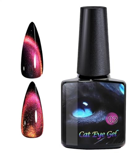 Slay Magnetischer Gel-Nagellack, magnetisches Gel-Nagellack-Set, Kitten Eye Nagellack-Set, schnelle und einfache Anwendung, schnell trocknend, 8 ml, für Frauen und Mädchen