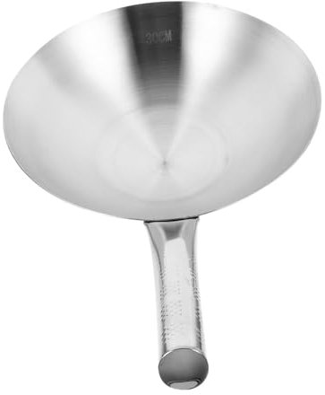KOCKSHION Poêle à Acier Inoxydable Wok Lourd Pour Cuisson à Gaz Électrique Et Feu Ouvert Pratique Et Pour Maison Restaurant