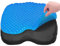 JOAASU Gel Sitzkissen, Gel Sitzkissen Orthopädisch, Doppelt Dickes Gelkissen, mit Rutschfester Stoffhülle, Waben-Design, für Auto, Büro, Zuhause, Rollstuhl und Stuhl (Schwarz, Blau)