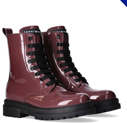 Tommy Hilfiger Stivali in vernice stringati, Kessy, bordeaux