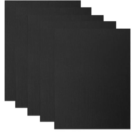 5er Set 40x34cm BBQ Grillmatte, Antihaft Grillmatten, Grillzubehör, Backmatte Backpapier Wiederverwendbar, Hitzebeständig zuschneidbar, Dauerbackfolie für Gasgrill, Gas, Holzkohle