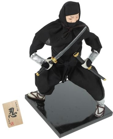 Yardwe Traditionelle Japanische Ninja Puppe Aus Langlebigem Material Dekorative Tischdekoration Für Büro Und Wohnzimmer