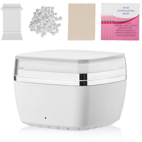 tlidfgeo Waxing Set, Wachswärmer Waxing Set,Nasenwachs Set,Kompakte Wax Maschine für Nasenhaar Wachs,Warmwachsgerät für Männer & Frauen mit 100g Wachs,5 Pflegeöle,warmwachs haarentfernung(Weiß)
