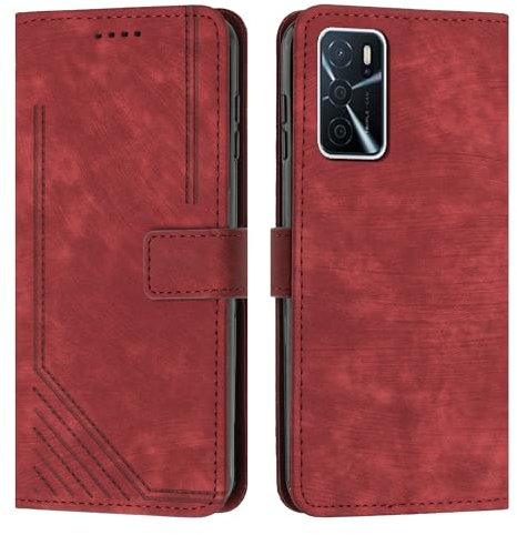 Étui à rabat pour smartphone Compatible Avec Oppo A16 Dragonne Étui De Téléphone Portefeuille Flip Étui De Téléphone Porte-Carte Flip Cover Étui De Téléphone Compatible Avec Oppo A16 Étuis à rabat(Ros