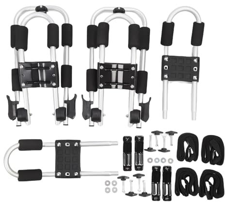 Luocute Kajak -Dachträger, J -Stabträgerhalter Faltbar Verstellbarer Dachdecker Kajak -Träger, Geeignet für SUV -Auto -LKW Geeignet