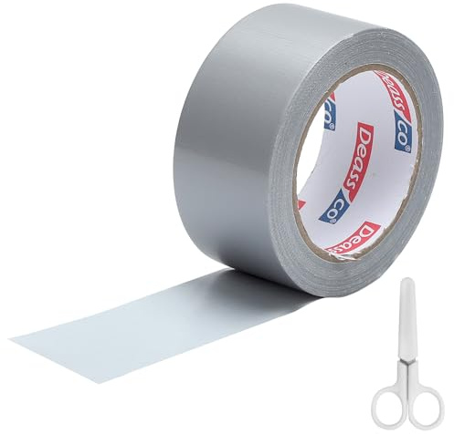 DAWRIS Kantenverschlussband für Doppelstegplatten – Hochdichtes Vliesmaterial, 5 cm x 25 m Rolle – Grau Silber, Hochklebend, Feuchtigkeits- & Staubschutz für Gewächshaus, Carport, Wintergarten