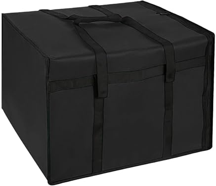 Generisch Isoliertasche für Pizza & Speisen - Großes Fassungsvermögen (50x50x35cm) - Wiederverwendbare Warmhalte-Tasche mit Reißverschluss - Ideal für Lieferdienste & Catering