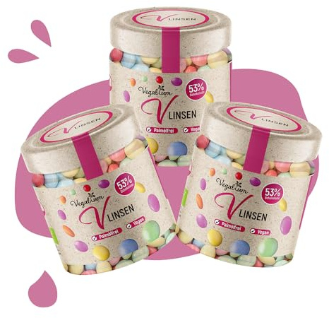 Vegablum Vlinsen Schoko | Bio, Vegan & Plastikfrei | Leckere Schokolinsen (300g (3er set), Vlinsen)