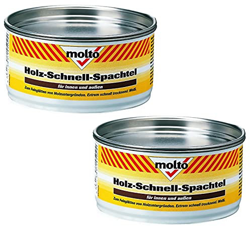 Molto Holz Schnell Spachtel innen und außen (2 x 400g)