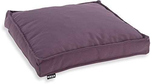 H.O.C.K. Sitzkissen Outdoor Stuhlkissen Classic Uni – UV-beständig, wasserabweisend, Fleckschutz – Garten Terrasse Balkon (40x40x5cm, Brombeer)