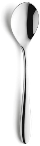 Amefa Cuba Set mit 12 Dessertlöffeln, Edelstahl 18/10, 198 mm lang, Schwarz