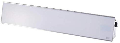 BURDA BRELG1800RD-3W Infrarot Heizstrahler Kurzwelle, Weiß-Silbernes Gehäuse