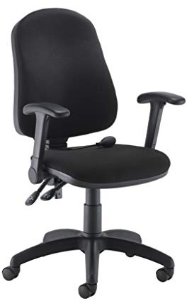 Office Hippo Desk Chair, Ergonomic Home & Office Chair With Adjustable Seat, Back, Flip Up Arms & Lumbar Pump For Comfort & Support, Computer Chair For Daily Use - Black