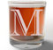 Etched Monogram 325ml Whiskey Rocks Glass (Letter M), A-Z Customised Bourbon Gin Rum Gifts Men, Personalised Whisky Tumbler Glass, Custom Engraved Gifts for Him, Initial, Name, Birthday, Retirement