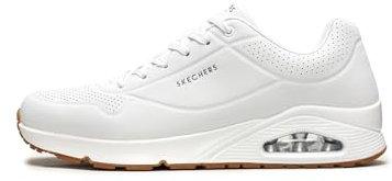 Skechers Herren Uno Stand On Air Sneaker, White Durabuck Trim, 47.5 EU
