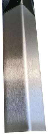 Edelstahl Winkel, V2A, 45x30 mm, 2000 mm lang, K240 geschliffen, 1,5 mm stark, Dekor außen, Einseitig mit Schutzfolie