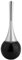 Brosse et support pour toilettes, brosse de nettoyage pour WC avec base en acier inoxydable Kit de balais de ba pour garder le bu propre (Noir)