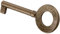 Gedotec Bar Key Cabinet Clé de barre de couleur pour serrure de meuble Clé de remplacement Deco - HAYDN | 35 mm | Laiton bruni brossé | 1 pièce - Clé de meuble design ancien pour tiroirs