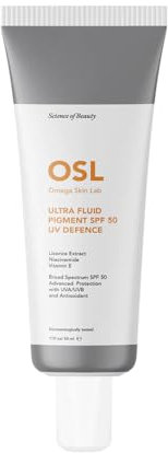 OSL Ultra Fluid Pigment SPF 50 UV Defense 50 ml freundliche Sonnencreme für unreine Haut, Vitamin E, Niacinamid