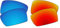 EZReplace Verres polarisés de rechange pour lunettes de soleil Oakley Gascan OO9014, Bleu glacé + rouge feu, taille unique