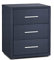 Betten Jumbo King Nachttisch mit 3 Schubladen | Stoffbezug in Blau | Edler Nachtschrank | Perfekt für Boxspringbetten | Maße: 57x50x40 cm