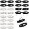 24 Stück Sicherheitsnadeln Schwarze Weiße Hijab Nadeln Sicherheitsnadeln Kopftuch Pins Schwarz Und Weiß Sicherheitsnadeln Kunststoff Schal Clip Damen Haar Dressing Zubehör Broschen Kopftuch Dekoration