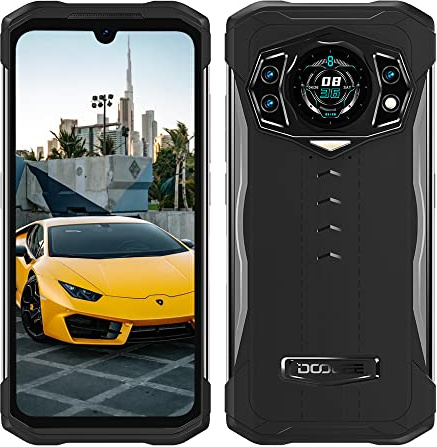 DOOGEE S98, Helio G96 8 Go + 256 Go, Smartphone à Vision Nocturne IR 4G Robuste, Appareil Photo 64MP (20MP Infrarouge) + 16MP, Android 12 6,22 Pouces, Batterie 6000mAh Charge sans Fil NFC Noir