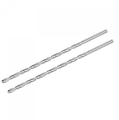 sourcing map 2 Stk HSS Spiralbohrer (Hochgeschwindigkeitsstahl) Extra lange Twist Bohrer 6,5mm Bohrdurchmesser 250mm Länge