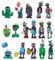 DOMINNE Serie De Juguetes Show De Personajes Juego De Personajes Adornos De Personajes Mini Juego Decoración De Personajes 16 Piezas