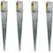 4 x Fence Post Holder 75mm posts Support Drive Down Spike Wedge Grip Galvanised for 75mm x 75mm posts, 600mm spike (3 x 24) Eliza Tinsley Swiftpost, Pack of 4