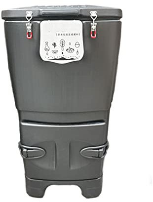 Compostador Jardín Cubo de compostaje térmico, cubo de compostaje grande for exteriores, 120 l/32 galones, compostaje de material de aislamiento, compostaje acelerado con gran apertura y recolección d