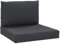 vidaXL Lot de 2 Coussins de Palette, Galette de Siège Imperméable, Coussin de Jardin, Décoration d'Extérieur Terrasse, Noir Tissu Oxford