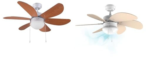 Cecotec Ventilador de Techo con Luz EnergySilence Aero 360. 50 W, Bajo consumo, 91 cm de Diámetro & Ventilador de techo EnergySilence 3600 Vision SunLight. 50 W, Diámetro 92 cm, Lámpara
