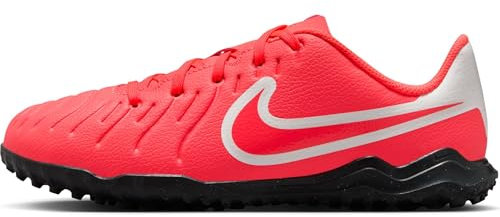 Nike Jr. Tiempo Legend 10 Club Botas de fútbol de Perfil bajo para moqueta -Turf niño/a pequeño/a, Soccer Shoe, Hot Lava/White, 36.5 EU