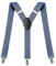 Clundoo Tirantes Hombre, Tirantes Calidad Fabricados, Forma de Elástico Longitud Ajustable, Adecuado para Hombres y Mujeres, con 3 Clips Fuertes y Estables (Azul Claro)