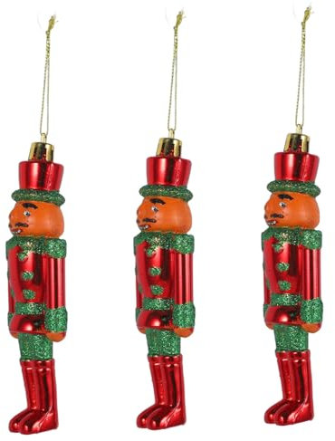 IMIKEYA Ensemble De Décorations Artisanales Casse-Noisette 3 Pièces Ornements Casse-Noisette De Noël Décoration De Noël pour La Maison