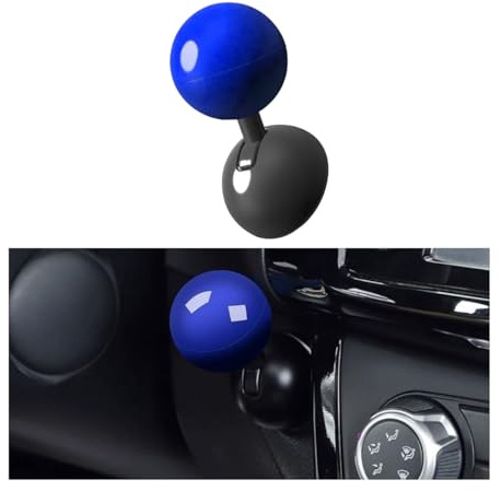 Adunsiaoto Couvercle Bouton-Poussoir De Démarrage Voiture, Levier Démarrage Un Bouton, Joystick Bouton Arrêt Démarrage Moteur Voiture, Couvercle Du Bouton Démarrages Alliage Zinc Bascule(Bleu)