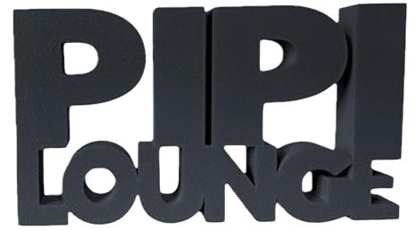 Pipi Lounge Schild - Schriftzug Toilette - WC Schild Dekoration Lustig - Bad - Badezimmer Spruch - Pipi-Lounge - Gäste WC Deko Witzig - Gästebad Geschenkidee - 3D Home Deko aus Kunststoff (M)