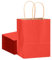 Gcardist Große 16Pcs Rote Kraftpapiertüten mit Griffen 33x26x13cm Geschenkpapiertüten Solid Color Taschen (13x10x5Inch, Große Größe)