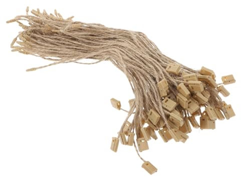 PEPLAYTAL 100 Pezzi Di Spago Per Palline Di Natale Spago Etichetta Ancoraggi Per Corde Dorate Fissaggio Per Una Cravatta Picchetti A C Per Piante Ancoraggio Per Corde Ornamento