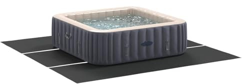 vidaXL Bodenfolie für Pools 396 x 396 x 0,1 cm Quadratisch Vliesstoff | Wetterfeste Bauweise für langlebige Nutzung, Glattes schwarzes mattes Finish, Hält Pools frei von Schmutz und Ablagerungen