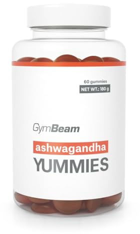 GymBeam Ashwagandha Yummies – Caramelle Gommose con Ashwagandha e Vitamina B6 – Gusto Frutti di Bosco, Senza Glutine, Vegane – Supporto Immunitario e Riduzione della Stanchezza – 60 Caramelle Gommose