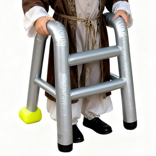 Aufblasbarer Gehstock, Partydekorationen für Spaziergänge, Rollator-Kostüm für Rentner, für Veranstaltungen, Urlaub, Karneval, Maskeraden, Weihnachten, Theater, Schulen, Szene