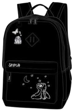 CoolPack Disney Stitch Scout – Schulrucksack mit 2 Hauptfächern & ergonomischer Polsterung (Schwarz-Silber)