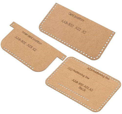 Supvox Ledermuster Vorlagen Satz aus Kraftpapier Schnittmuster für Geldbörsen und Münzgeldbörsen Selbstgemacht Zubehör für Handgefertigte Lederportemonnaies