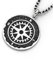DUR Schmuck Unisex Anhänger Kompass Lavasand, Silber 925/- (P3203)
