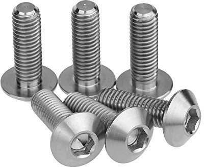 Yaruijia Lot de 6 vis à tête hexagonale M8 x 25 mm pour frein à disque de moto (titane)