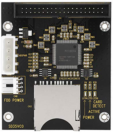 ASHATA SD-Karte auf 3,5-Zoll-IDE-Adapter, SD-Speicherkarte auf 3,5-Zoll-IDE-Festplattenadapter mit 40-poligem Stecker, Secure Digital Converter, DOS, Linux, 98SE, Me, 2000, XP und