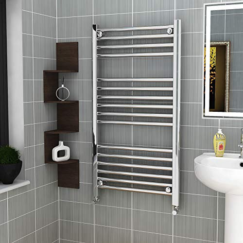 1000 x 400 mm Straight Heated Towel Rail Chrome Bathroom Ladder Radiator - All Sizes