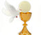 ple019 - Cake Toppers Comunione con Calice con Ostia e Colomba in plexiglass